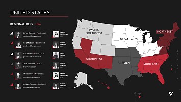 Velasea Sales Territory Map USA